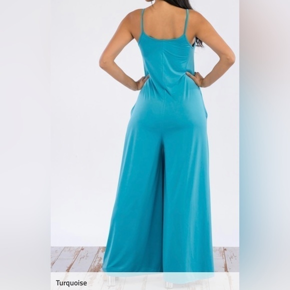 Turquoise or Neon Orange 🍊Jumpsuit. - Picture 2 of 4